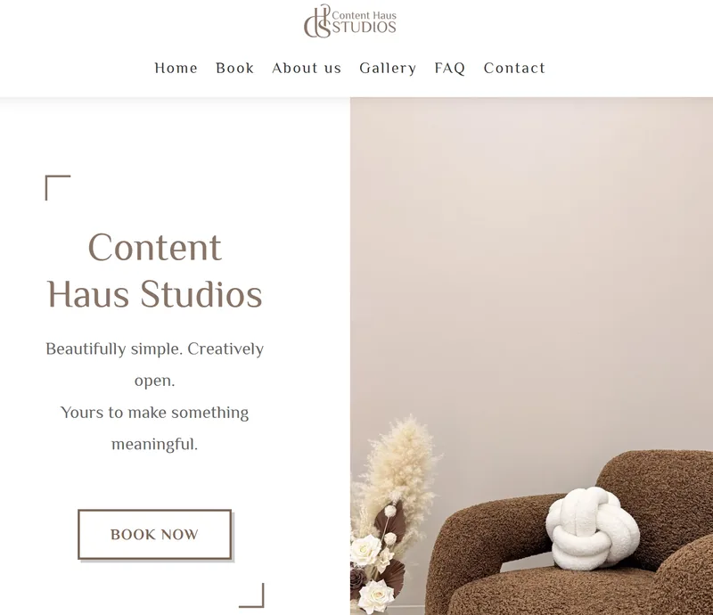 Content Haus Studios website homepage